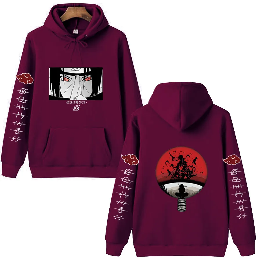 

Толстовка Itachi с капюшоном, аниме Свитшот удзумаки Сакура Какаси Саске УЭ Хината гиуга Харадзюку, мужская и женская одежда