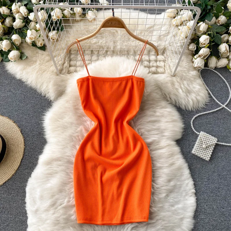 

Dress Sexy Korea Fashion Vestidos A Line Dresses for Women Causal Strap Robe Femme Bodycon women clothes
