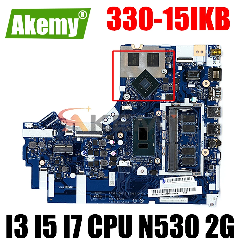 

Материнская плата для ноутбука Lenovo Ideapad 330-15IKB, системная плата, материнская плата с искусственными элементами, 4 Гб ОЗУ, N530, 2G GPU