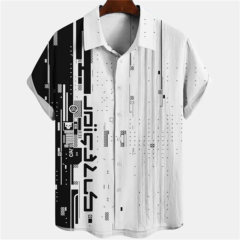 

Men'S Fashion Striped Shirt Shirts For Men Holiday Style Short Sleeve Loose Oversized Tops Men Clothing Street Casual Sweatshirt
