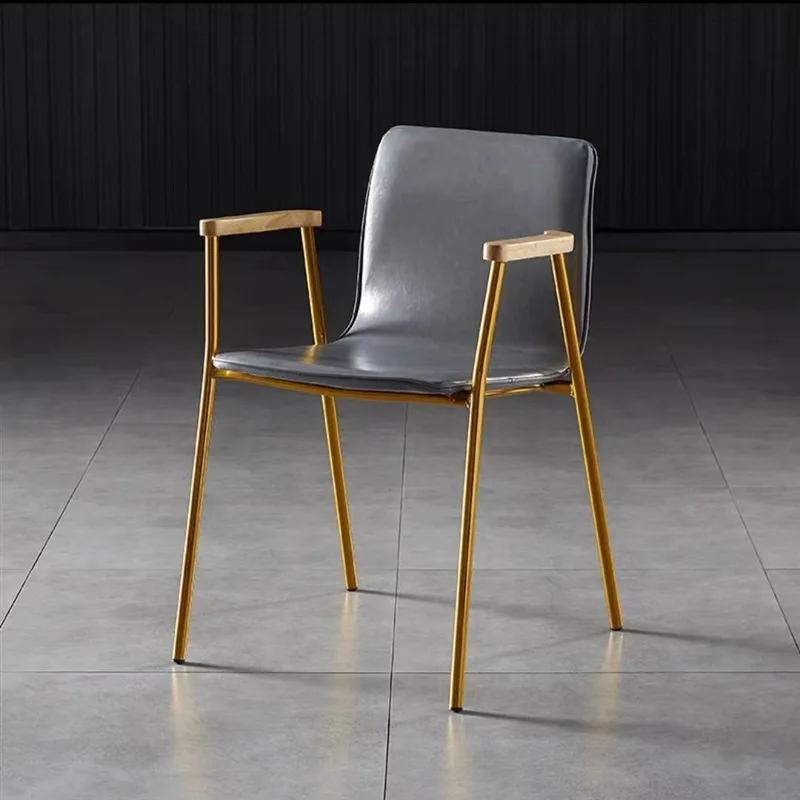 Silla De Comedor nórdica, sillón Industrial De Metal minimalista, moderno, suave, con...