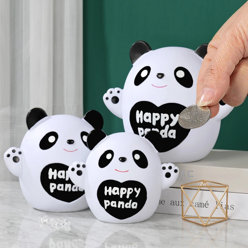 

Panda Piggy Bank for Kids Money Box Plastic Coin for Attracting Money Jar Coins Savings Box Child Gift Decoration