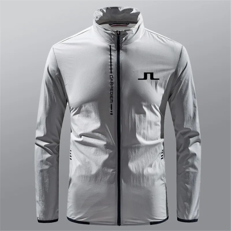 2023 Fashion Casual Hooded Windbreaker Jacket Men Coats Zipper Bomber Jacket Spring Golf Jackets For Men Golf Clothing