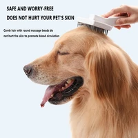 pet self cleaning needle comb hair removal comb for dogs cat grooming cleaning brush one click remover comb pet hair clippers b