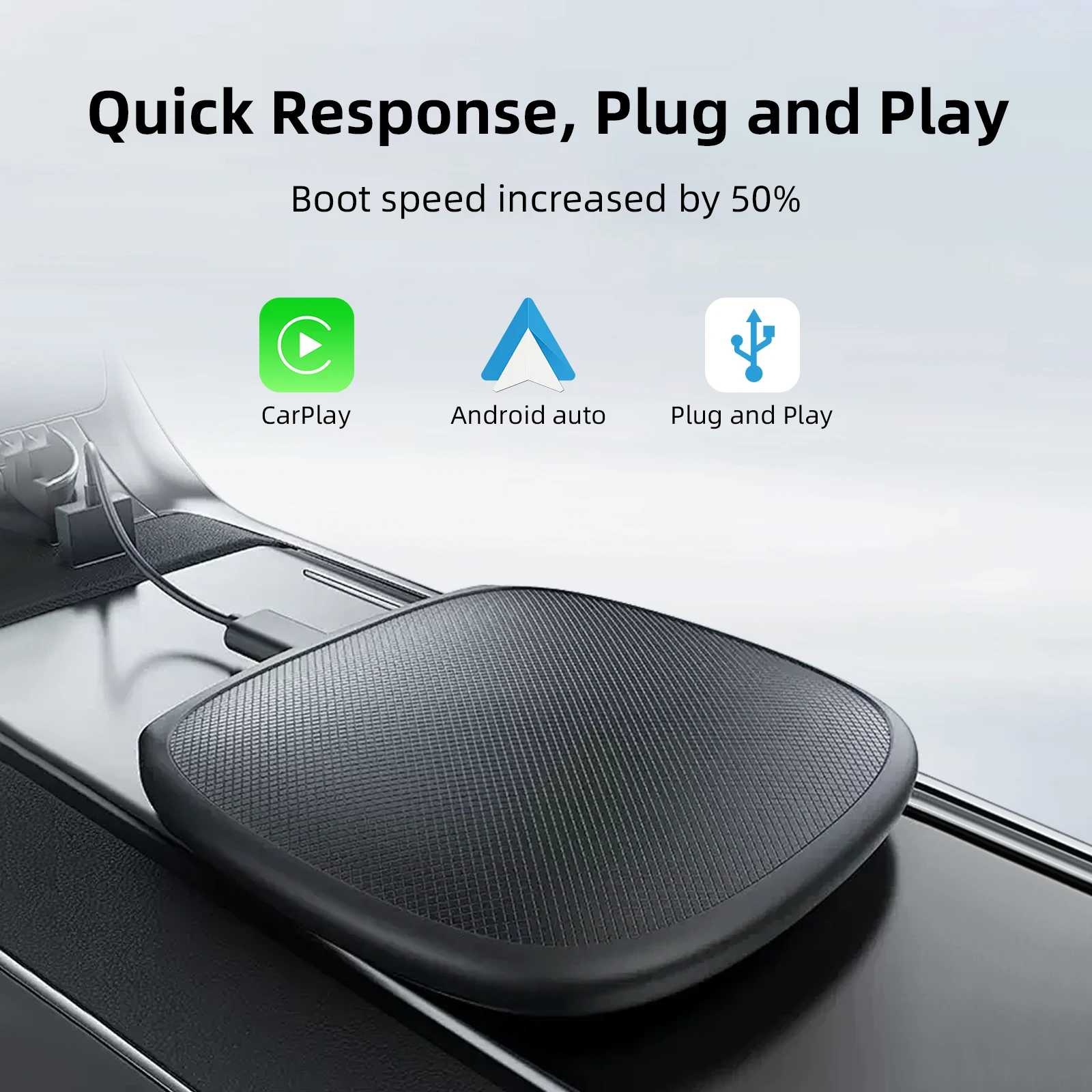Фото Ezonetronics CarPlay Android Ai Box Проводной к беспроводному carplay Android Восьмиядерный процессор 4G + 64G 8G + 128GP Поддержка Plug and Play Выход HDMI №3