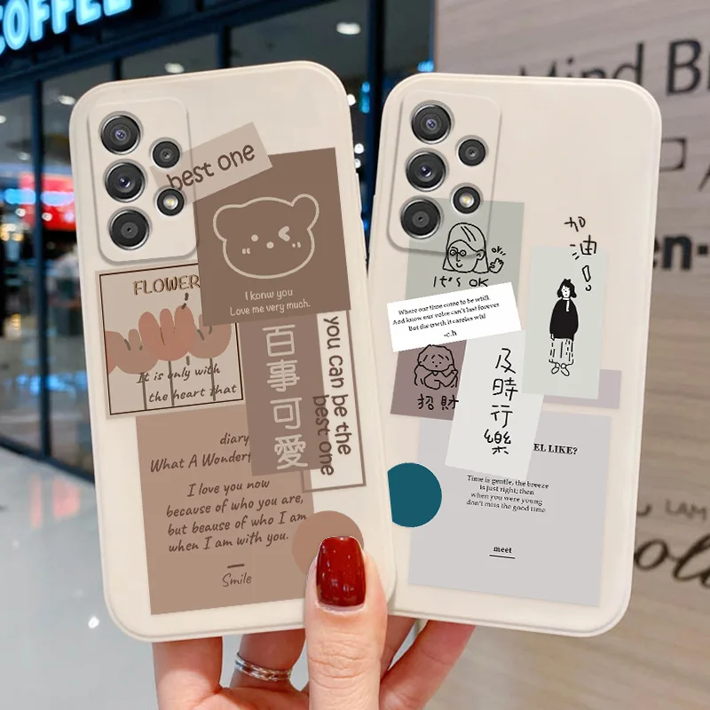 

Чехол Funda для Samsung A32 4G, силиконовые чехлы для Samsung Galaxy A52 A52S 5G A53 S22 Ultra A12 A51 S20 FE S21 A50 A21S, мультяшный чехол