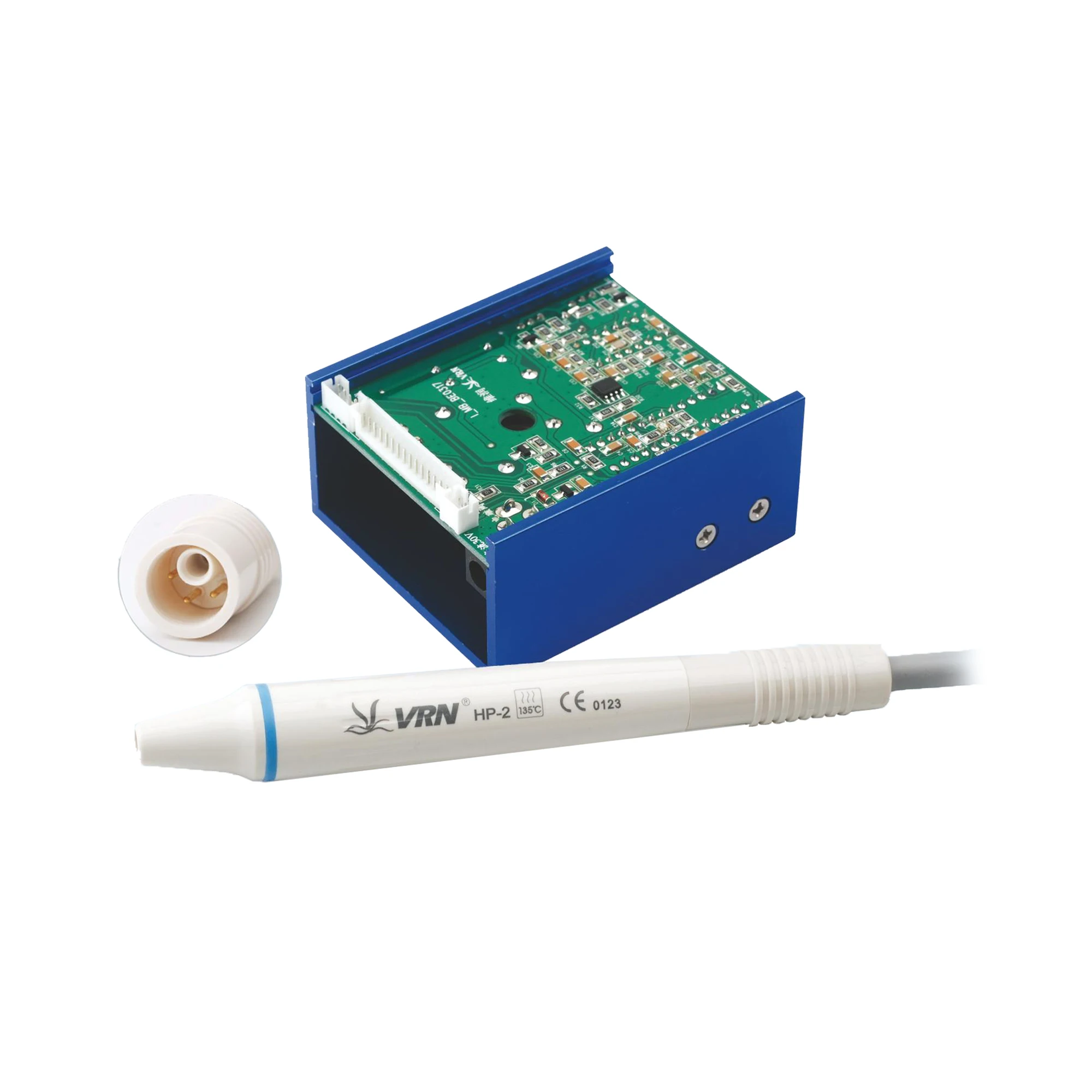 VRN I02 – встраиваемый ультразвуковой скалер пять насадок в комплекте. Наконечник и