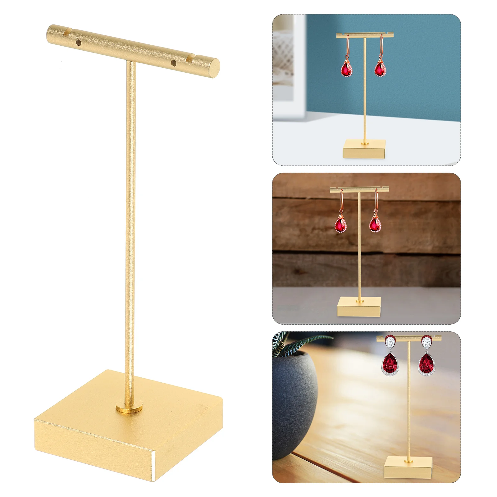 

Delicate Jewelry Stand Rack Earring Display Metal Tabletop Stud Organizer Earrings