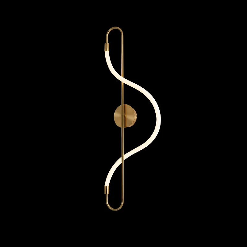 

Modern Style Surface Mount Lighting Minimalist Flexible Note LED Wall Lamp For Living Room Bedroom LED Wall Light