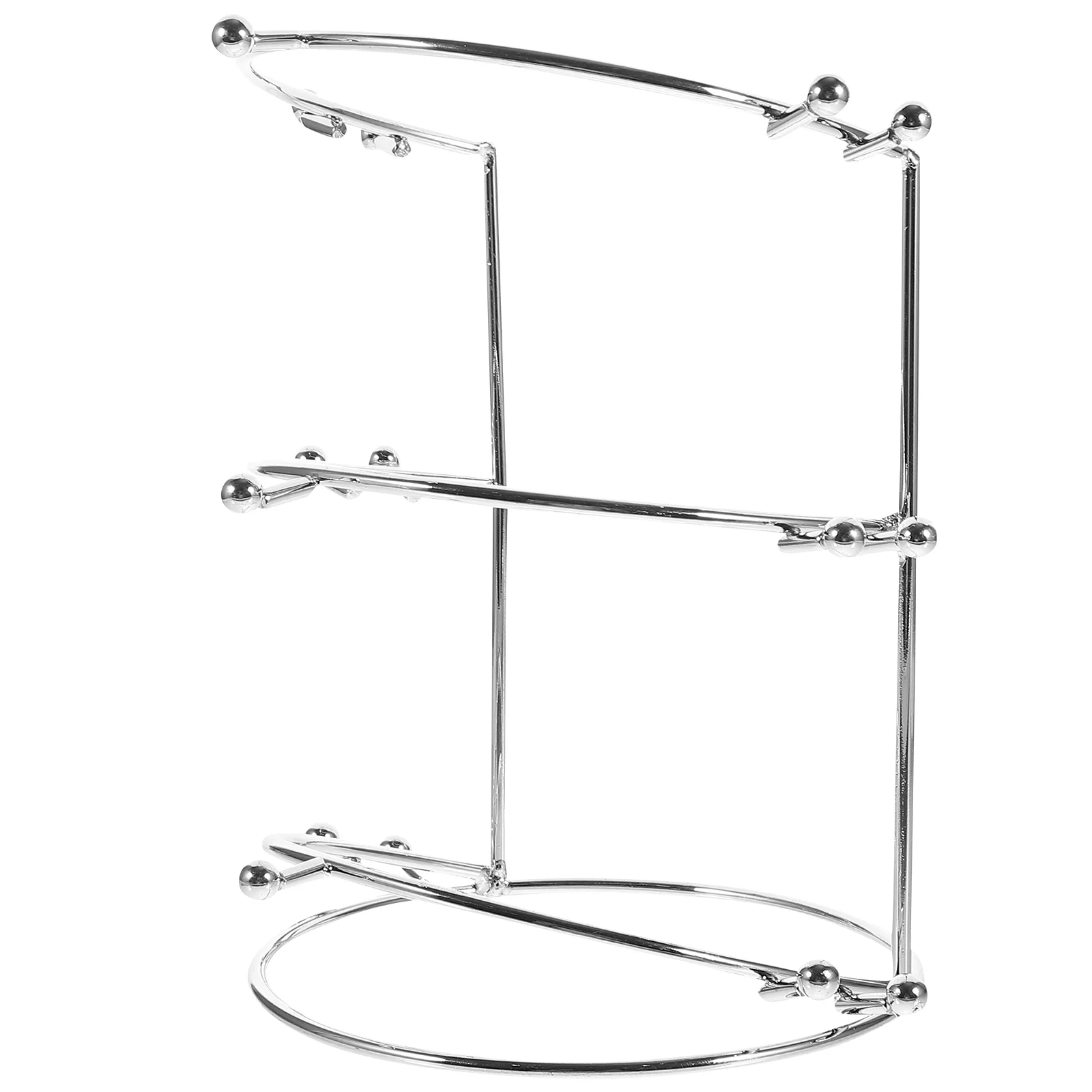 

Head Band Three-tier Crowns Headband Stand Display Headpiece Rack Storage Box Home Hair Metal Bride