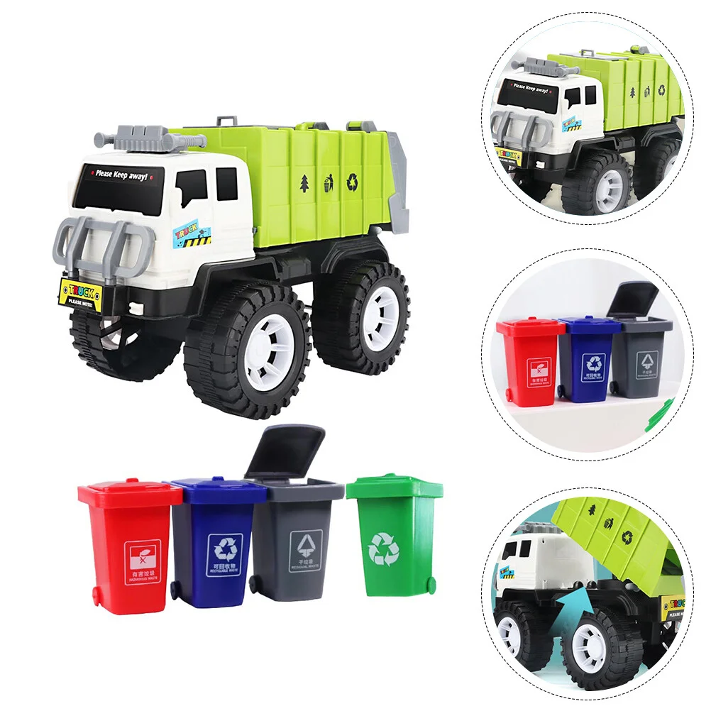 

Recycling Truck Trash Classification Cans Kids Toys Garbage Teaching Aids Abs Educational Plaything Early Sorting Child Boys