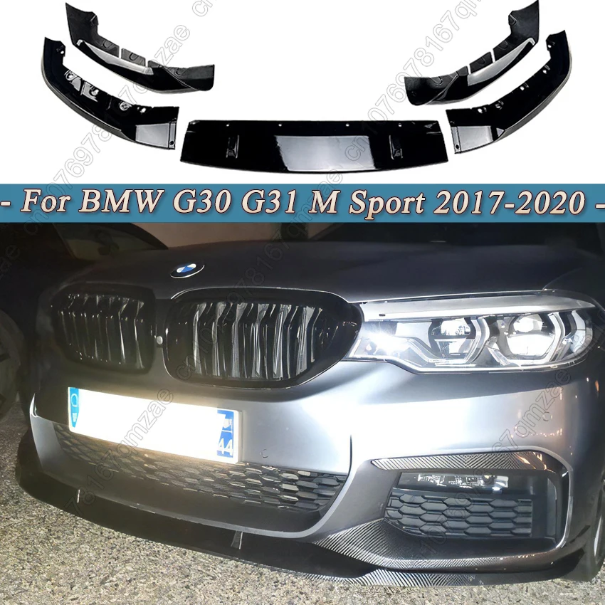Комплект защитных накладок на передний бампер автомобиля для BMW 5 серии G30 G31 M-Sport
