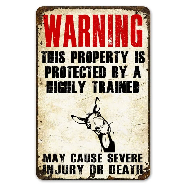 

Warning This Property Is Protect By Belgian Malinois Dog Tin a Vintage Farm Decor Art Pet Lover Tin Metal Zoo Bar Animal Vintag