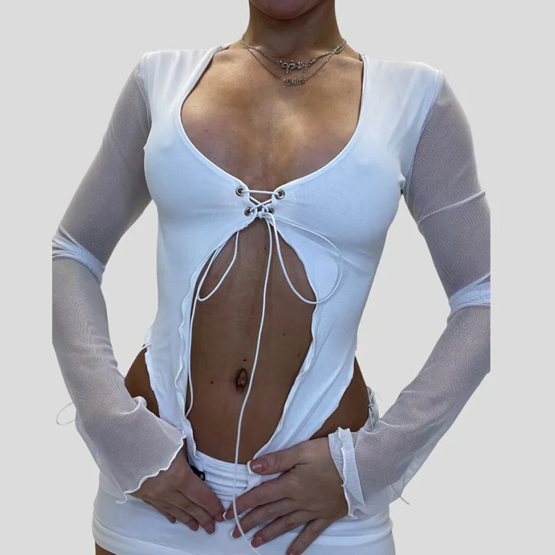 

The New Summer 2022 Fashion Solid Color Square Neck Cardigan Is Paired With A Midriff Flared Long-Sleeve Women'S Top