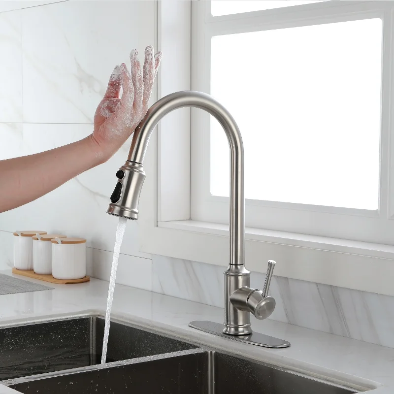 

[Flash Deal]Kitchen Faucet Touch Kitchen Faucet with Pull-down Spray Has Excellent Corrosion Resistance and Rust Resistance