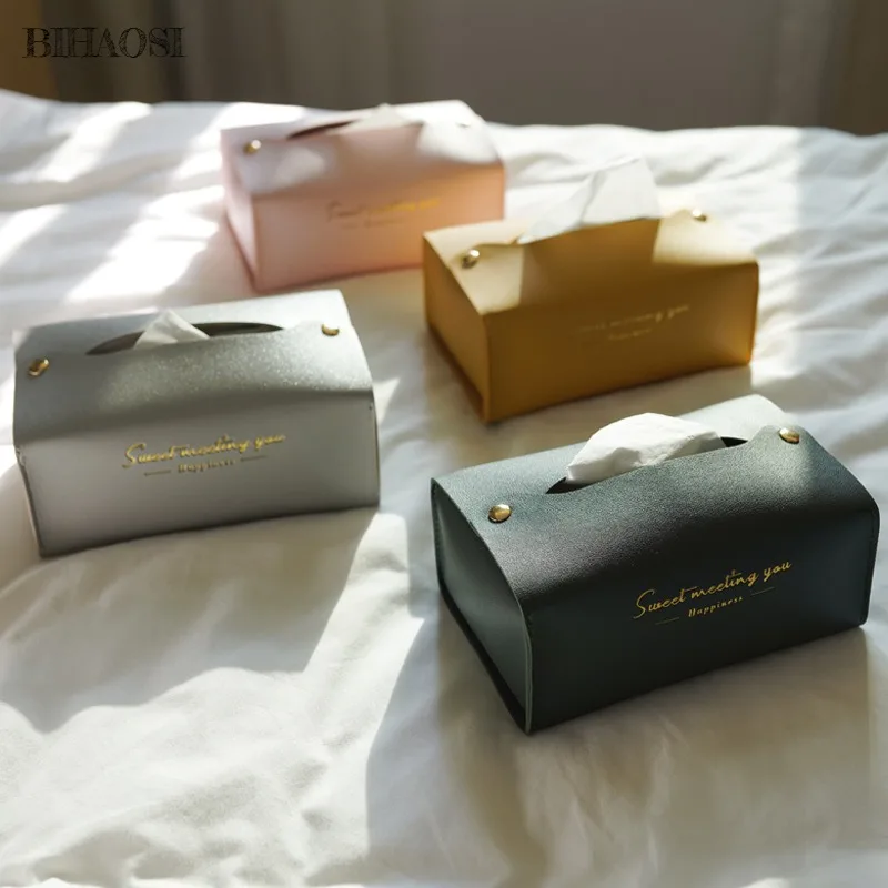 

Fashionable And Simple Ins Drawer Box Household Living Room Napkin Paper Towel Box High-grade Light Luxury Car Tissue Holder