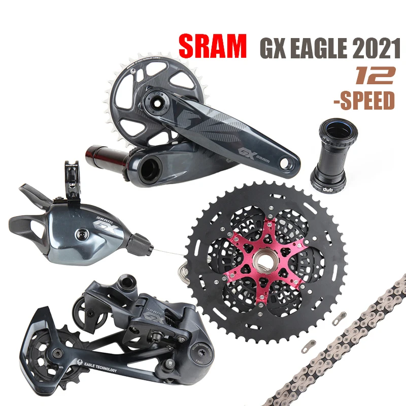 

2021 SRAM GX EAGLE 1X12 12 Speed Bicycle Groupset Kit DUB Crankset Derailleur Shifter Trigger Chain Cassette 9-50T XD Freewheel