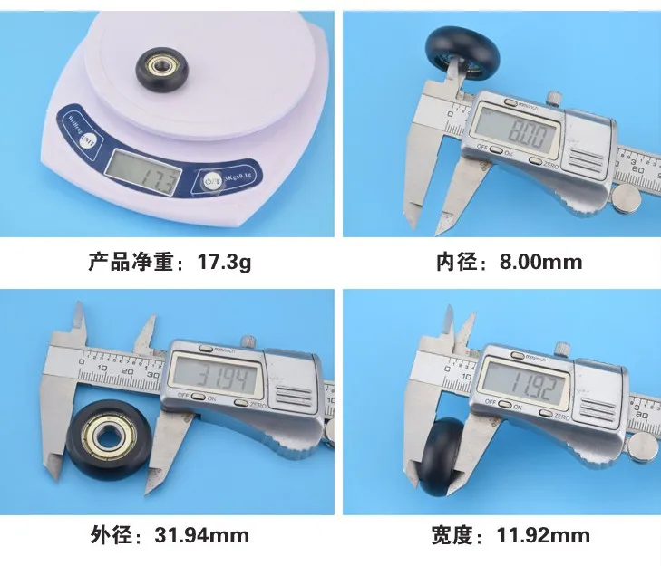

Wholesale+retail Nylon Wheel Hanging / Ball Bearing with Pulley Wheel for Doors and Windows 8*32*12MM BT0832 608ZZ 608Z 608