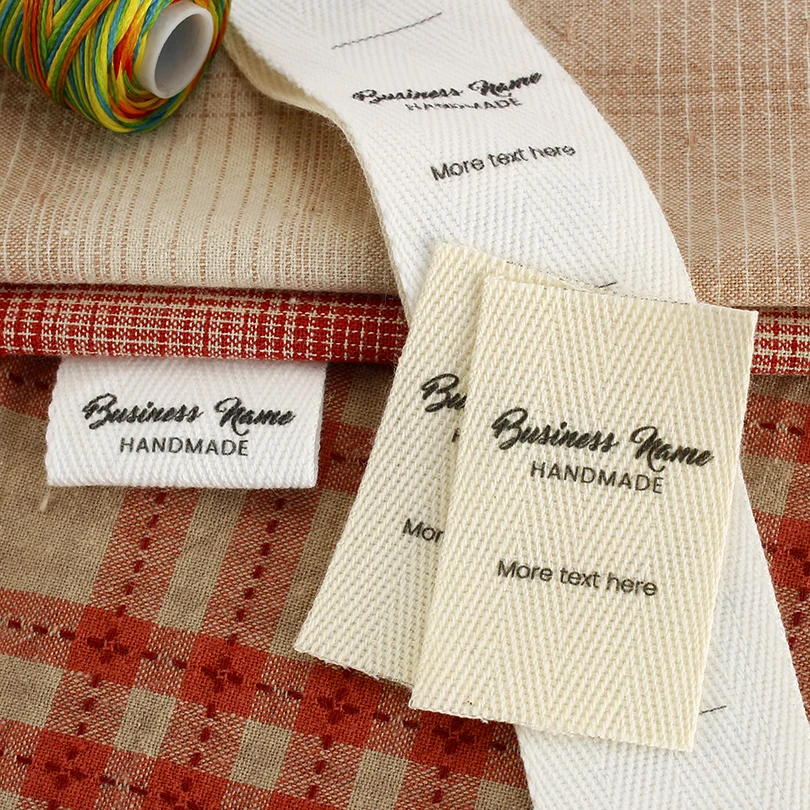 

Custom Business Tags,Custom Labels, Folding Tags,Sew Twill Label,Sew Accessori, Ribbon Label,Labels for Clothes, 30*50mm(xw3535)