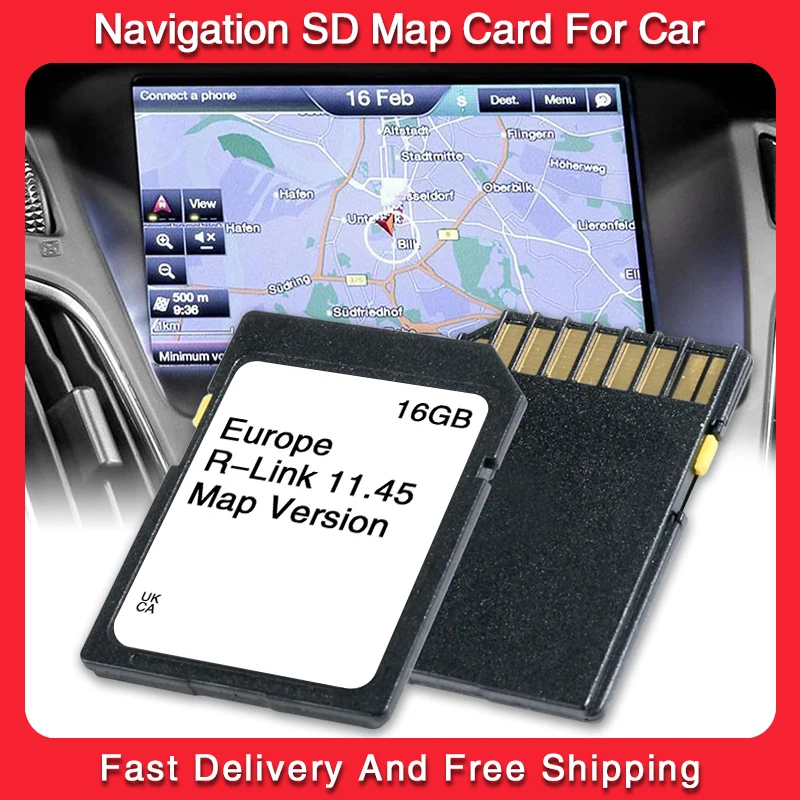 Фото Карта памяти SD 11.45 для Carminat R-Link 2025 для Renault Fluence Scenic, последнее обновление, GPS-аксессуары, совместимая навигация для использования в Европе №1