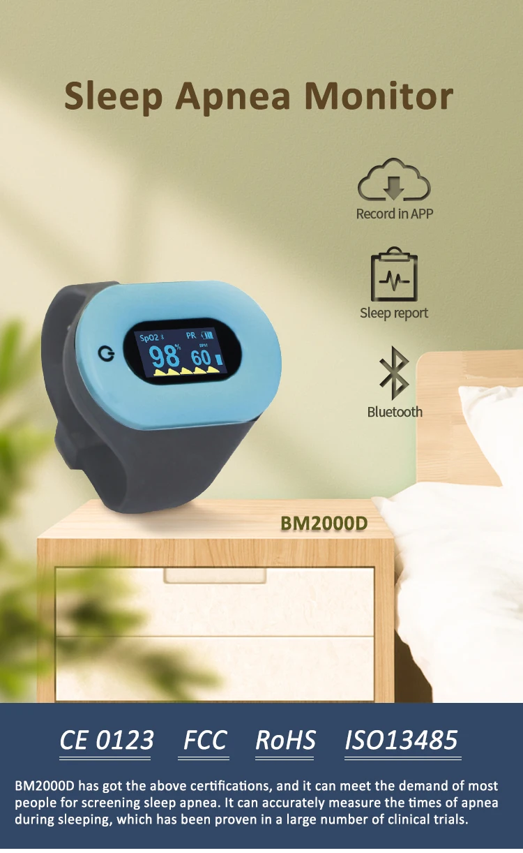 

Bluetooth Wrist Pulse Oximeter Small Lightweight Available for Home Use Clinics In Long-Term And Comfortable Monitoring