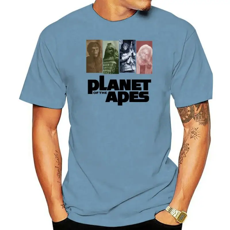 

Planet Of The Apes 1968 Movie Poster Men'S T Shirt Monkey Montage Vintage Humorous Tee Shirt