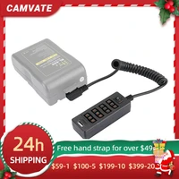 camvate d tap to 3p %c3%974 female port usb splitter cable with power switch for v mount gold mount batterymonitorled video light