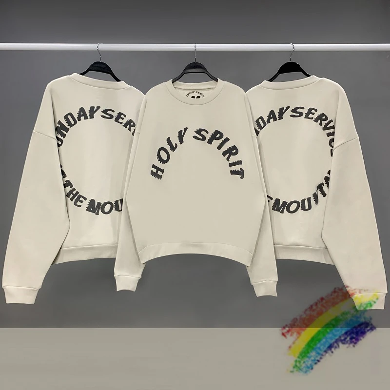 

Oversized Trust God Sunday Service Sweatshirts Men Women 1:1 High Quality Crewneck Kanye West Tops CPFM Holy Spirit Hoodie