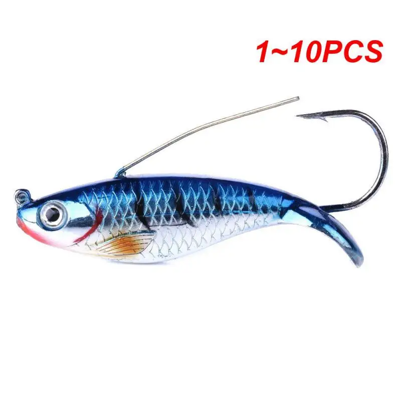 

1~10PCS Winter VIB Fishing Lure 8.5cm 21.2g Anti Grass Ice Fishing Wobbler Artificial Hard Bait Laser Body Lifelike Isca Tackle