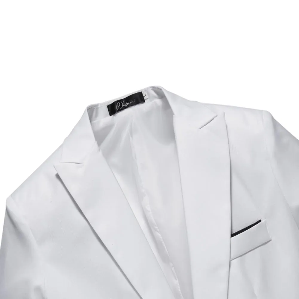 Men's 2pce Set Blazers Spring And Autumn Pure Color Slim Business Formal Wear Casual Suits Office Work Party Dance Wedding Groom