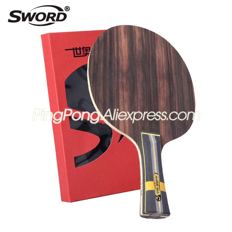 SWORD Black Gold PRO Table Tennis Blade (Ebony ALC, OFF+) Original SWORD BG Pro Racket Ping Pong Bat Paddle