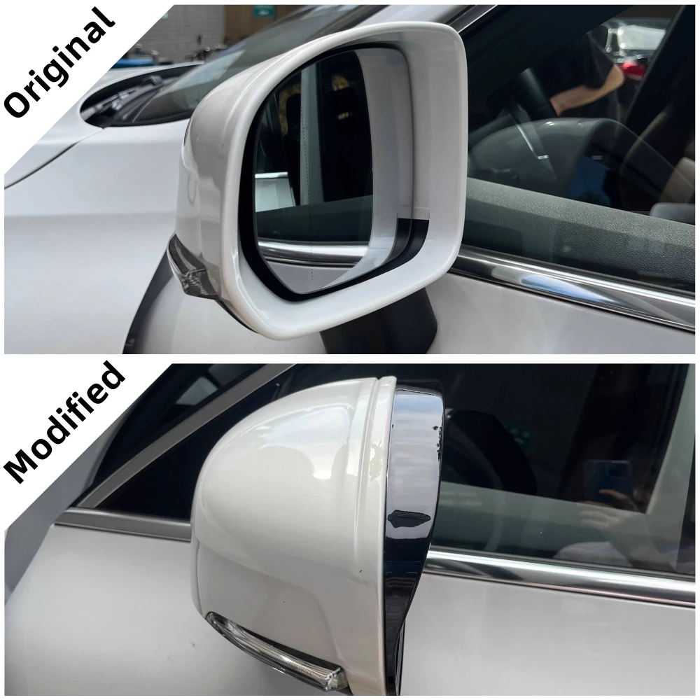 1 комплект черных автомобильных наклеек для Volvo XC60 2018-2024 Зеркало заднего вида Rain