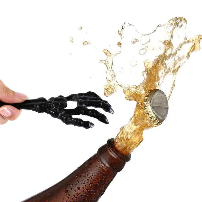 na Halloween czarny szkielet otwieracz do butelek żelazny piwa festiwal duchów narzędzie otwierania baru dekoracja imprezę tematyczną