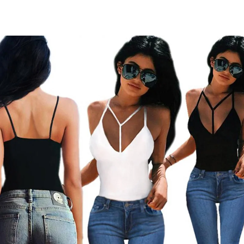 

Tank Top Women Summer Casual Camisoles Women's Sleeveless Tops T-shirt Spaghetti Strap Cropped Vest Basic Camis Fashion