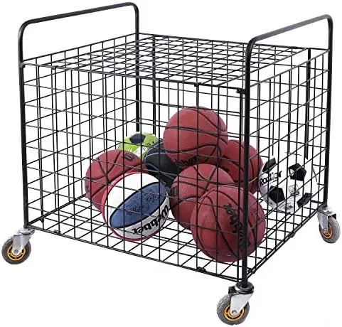 

Rolling Multi Sports Storage Hopper & Basketball, Football, Soccer Equipment Cart