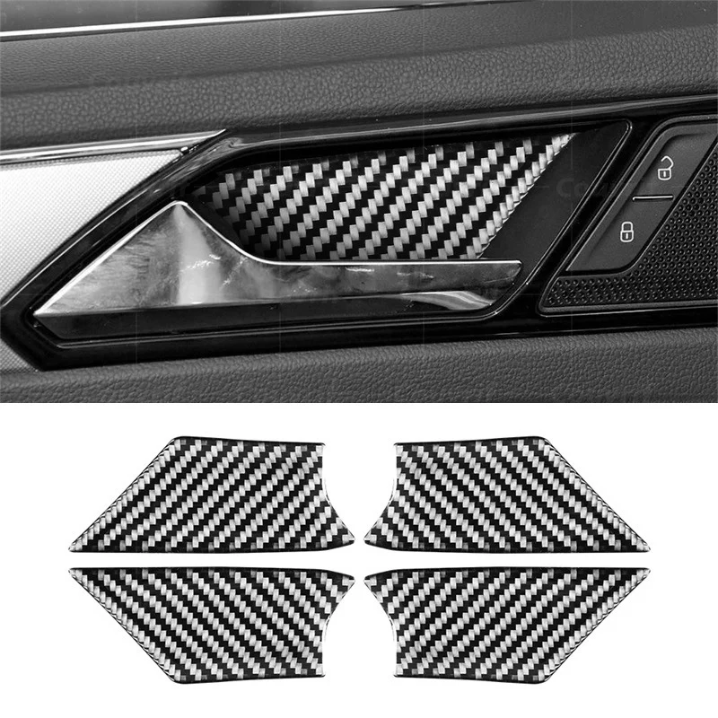 

Carbon Fiber Car Cover For Volkswagen VW Tiguan R Mk2 Car Door Switch Handle Inner Door Bowl Decorative Sticker Auto Accessories
