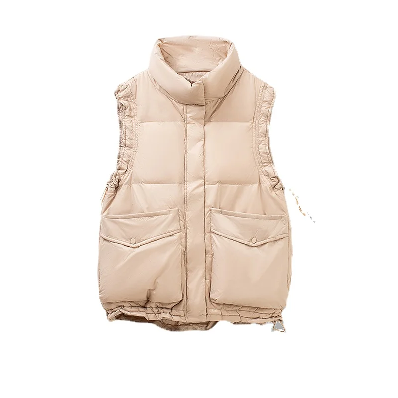 New Women Sleeveless Down Jacket Casual Style Autumn Winter Vest And Female Outwear