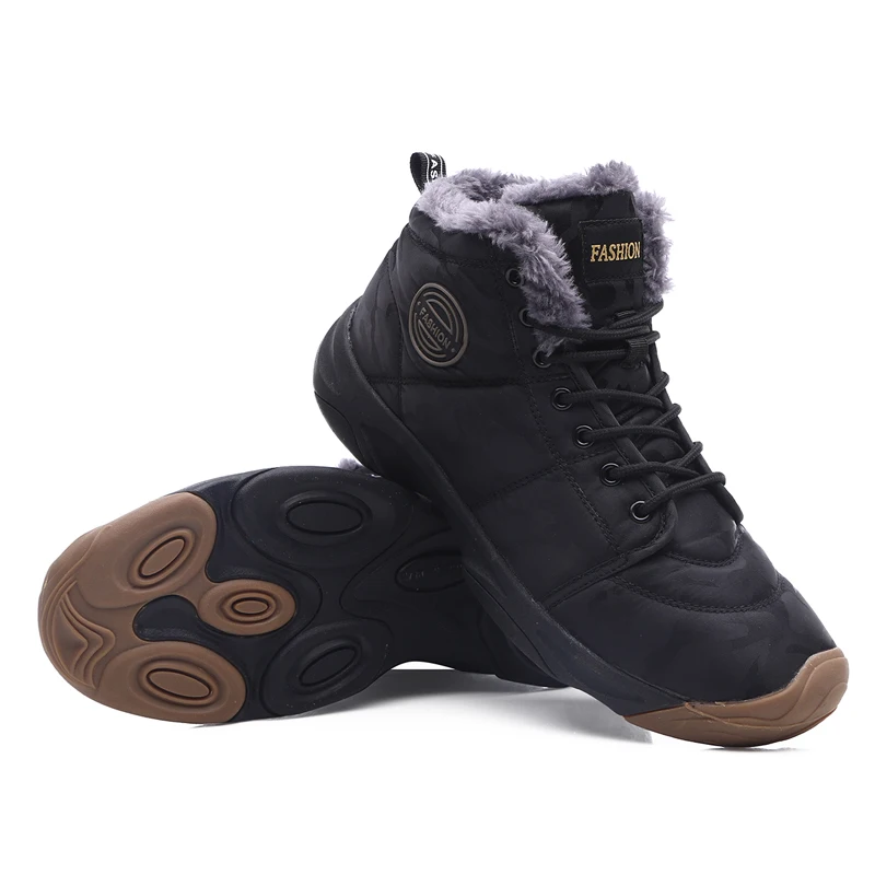 Leather Man Hiking Shoes Keep Warm Winter Shoes Wear-resistant Hunting Tourism Mountain Shoes Durable Waterproof Tactical Boots