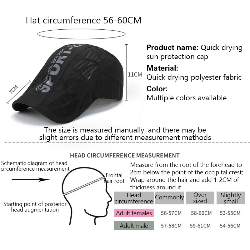 Летняя мужская и женская быстросохнущая бейсбольная кепка для гольфа вождения