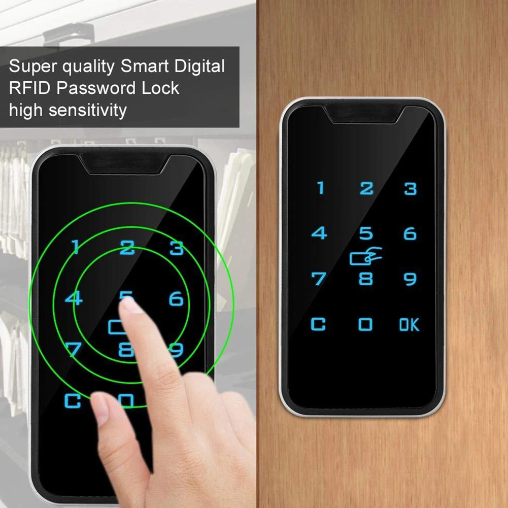 

953M1 Smart Durable Digital Electronic Anti Theft Battery Powered Touch Keypad Password Lock Wardrobes Drawers Cabinet Security