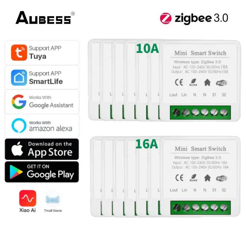 

Умный модуль Tuya ZigBee 3,0 для умного дома, двухстороннее управление «сделай сам», переключатель для работы с Умной жизнью, голосовое управление...