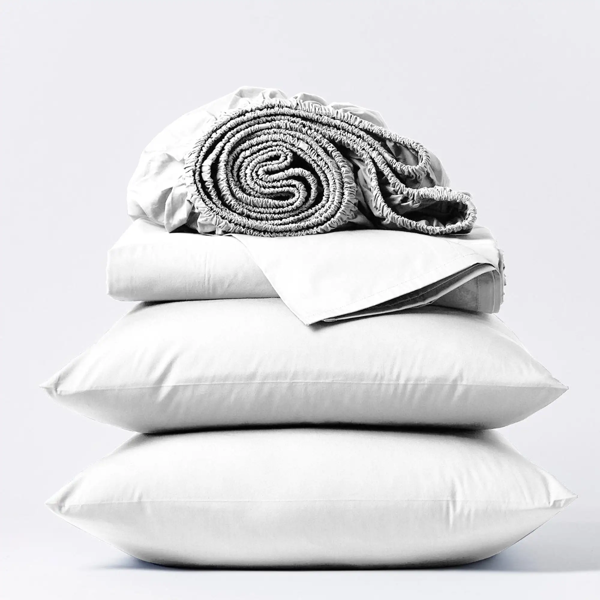 

600 Thread Count Luxury Cotton Blend Wrinkle Resistant Sheet Set Queen White