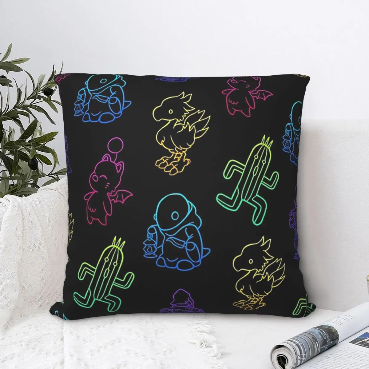 

Outlines Throw Pillow Case Final Fantasy Short Plus Cushion Covers Home Sofa Chair Decorative Backpack