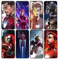 handsome iron man for xiaomi redmi note 11 11t 11s 10 10s 9 9t 9s 8 8t 7 6 5 pro t s 5g 2021 black luxury silicone phone case