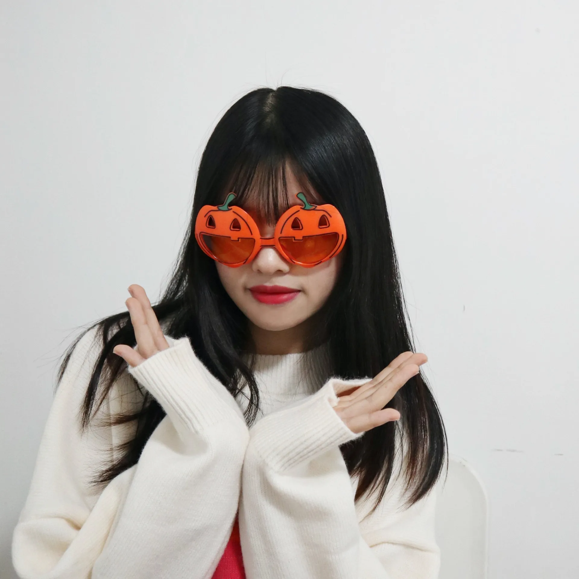 

1 шт. искусственная Тыква смешные очки Хэллоуин искусственное украшение взрослые дети Вечеринка Солнцезащитные очки Рождество