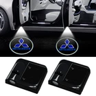 Светодиодный светильник для двери автомобиля, Лазерная лампа с логотипом для Mitsubishi Asx Lancer Pajero 4 Outlander 3 Xl l200 EX10 X Colt Pajero