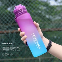 portable large capacity water bottle for riding high temperature resistant plastic water cup gradient color sports water cup
