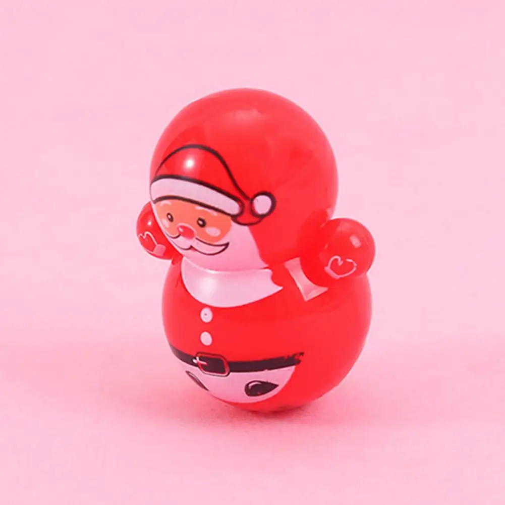 

10Pcs Safe Novelty Toys Red Color Mini Santa Claus Wobble Toys Christmas Gift Santa Tumblering Toy Christmas Wobbler Toy