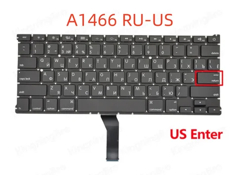 Новая сменная клавиатура для Macbook Air, 13 дюймов, A1369, A1466, клавиатура 2011, 2012, 2013, 2014, 2015, 2017 года