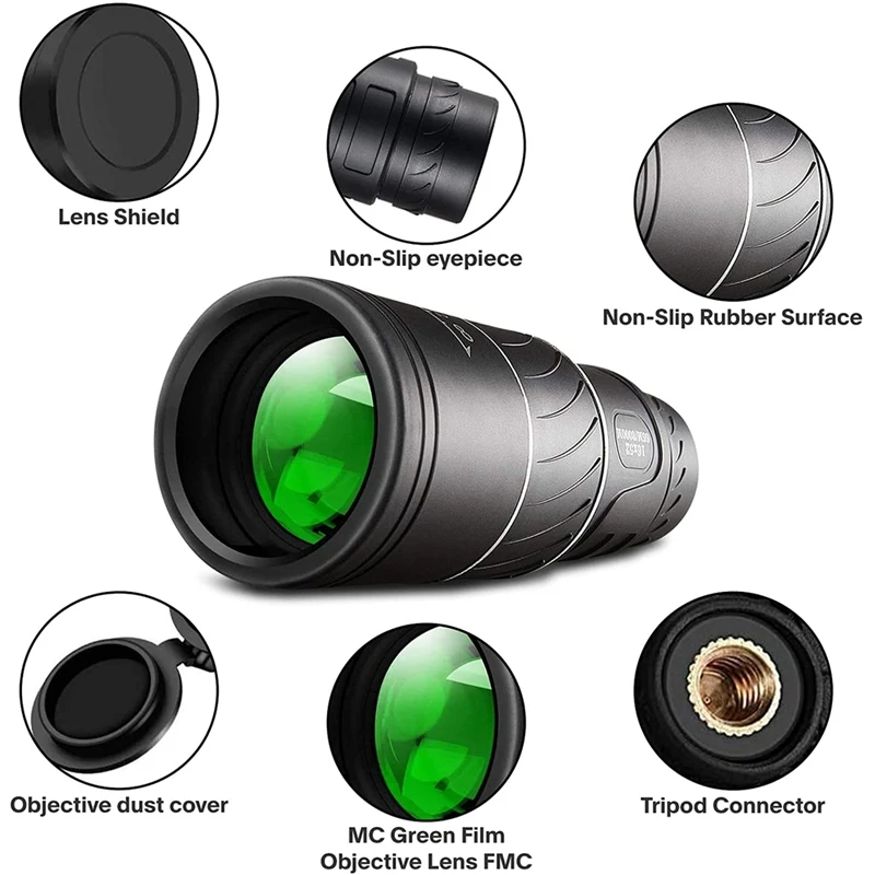Monocular Telescope 16X52 Night Vision Optical Spyglass Monocle for Outdoor Camping Bird Watching Hunting |